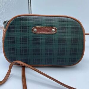 Vintage Plaid Paris Sport Club crossbody bag.